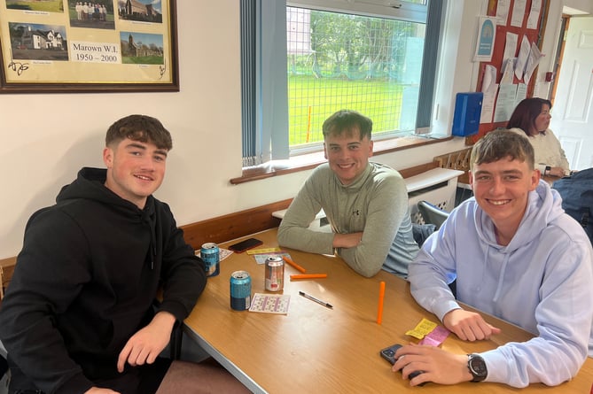 Crosby Cricket Club's Jacob Butler, Ed Walker and Carl Hartmann 