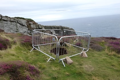 Warning to visitors as sinkhole appears at island beauty spot