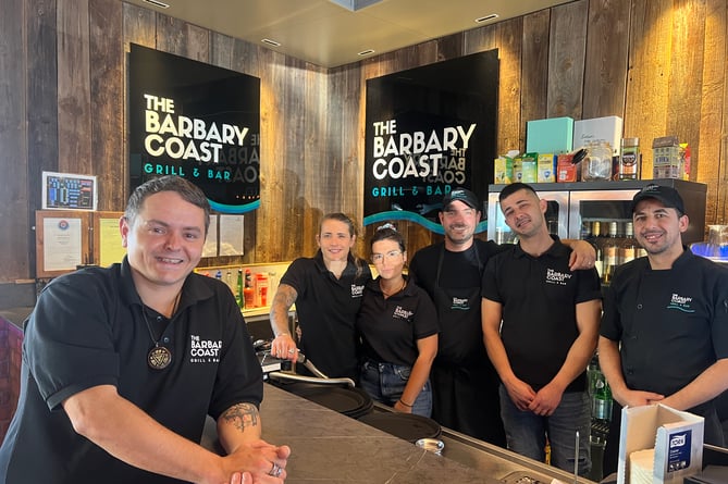 Barbary Coast manager Pasquale Bufano (front) with his team. (L-r) Jade Burden, Yoana Arabadzhieva, Dean Harn, Andreyan Petkov and Targaoui Abderrahim 