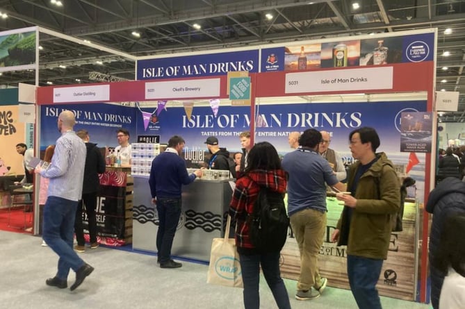 Isle of Man drinks stand at the IFE 2024 in London