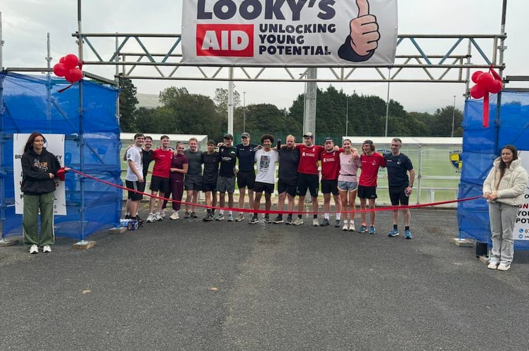 The runners at the finish line in St John's.