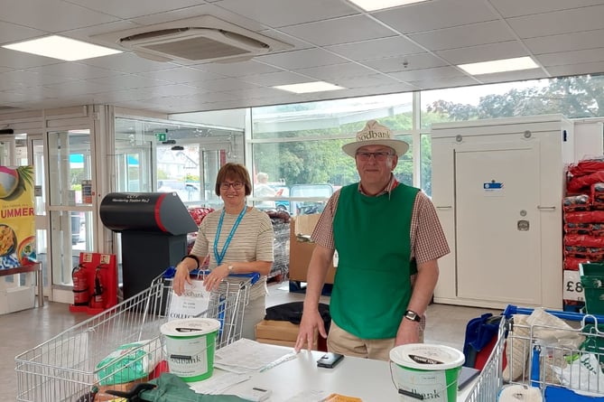 An Isle of Man Foodbank stall at the Little Switzerland Tesco store in Douglas