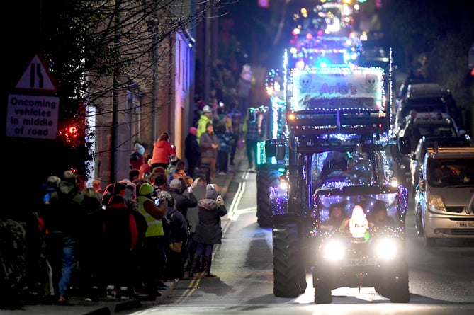 The Young Farmers Tractor Run passing through Foxdale last year