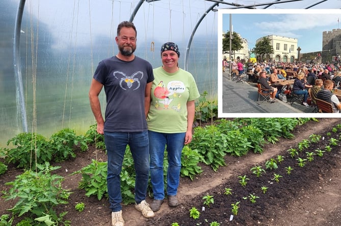 Fire Island is hosting a chilli and bbq festival in Castletown Square this weekend. Pictured is Stuart and Ruth Meade of Red Mie Farm