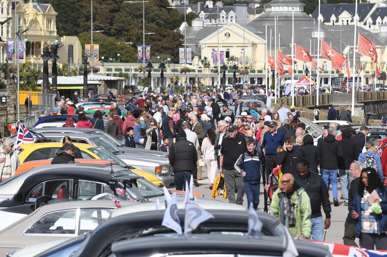 The Isle of Man Festival of Motoring car display on Douglas Promenade in 2022