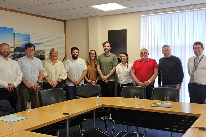 Hospitality IOM Board, from left to right: Steven Taylor, Robin Mowat, Deborah Heather, Jamie Lewis, Vicky Quirk, Jamie Blair, Sacha Horsthuis, Andrew Gibbs, Enzo Ciappelli, and Tim Cowsill.