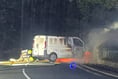 Emergency services respond to van fire in Dhoon