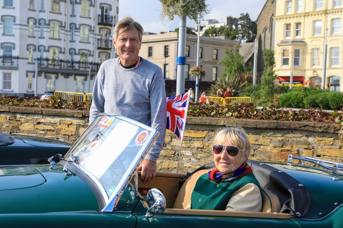 Mr Alan Taylor & Eddie Dunn from Coventry at the Festival of Motoring Douglas Seafront Car Display. 