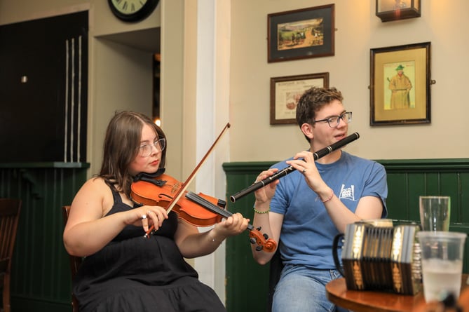 Traditional Music Weekend session at O'Donnell's on Castle Street, Douglas