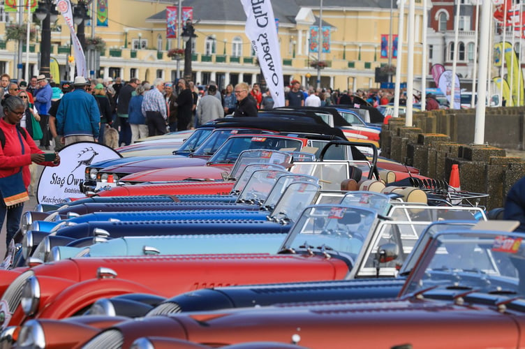 Festival of Motoring Douglas Seafront Car Display. 