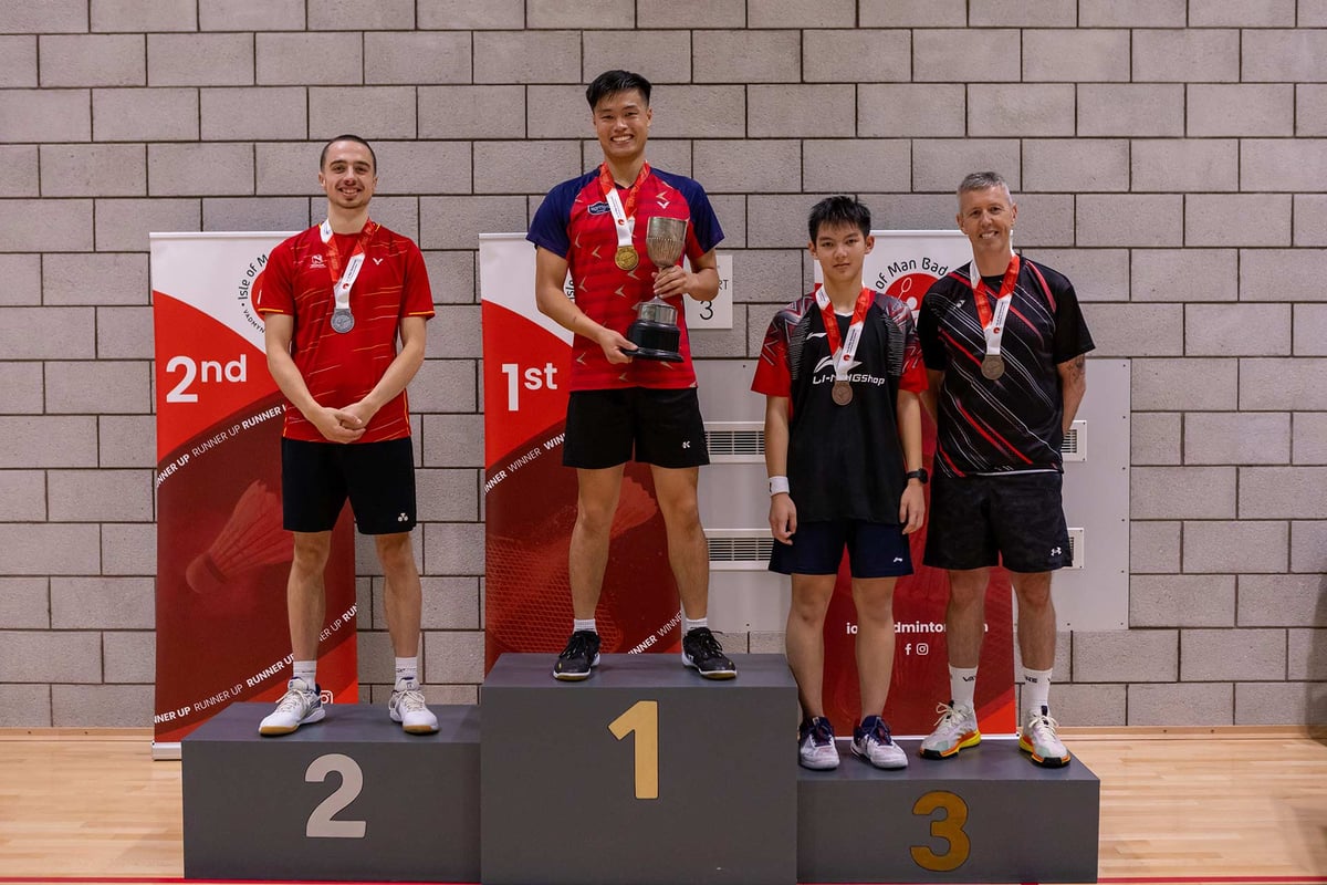 Isle of Man Badminton singles titles for Cheng and Mellor