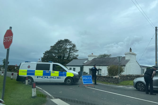 The road was shut between between St Marks Crossroads and Clanna Road Crossroads