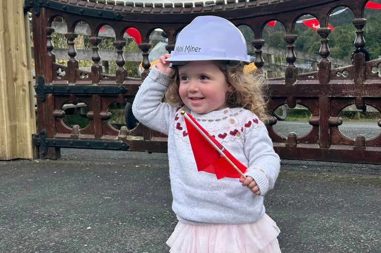 One mini miner enjoying herself at the Laxey Wheel celebrations