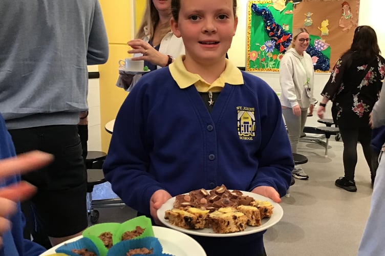 Emily Furner serves chocolate crispy cakes and Manx bonnag