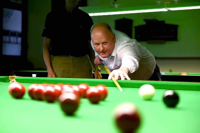 The snooker league returns this week. Pictured is Rob Callister MHK.