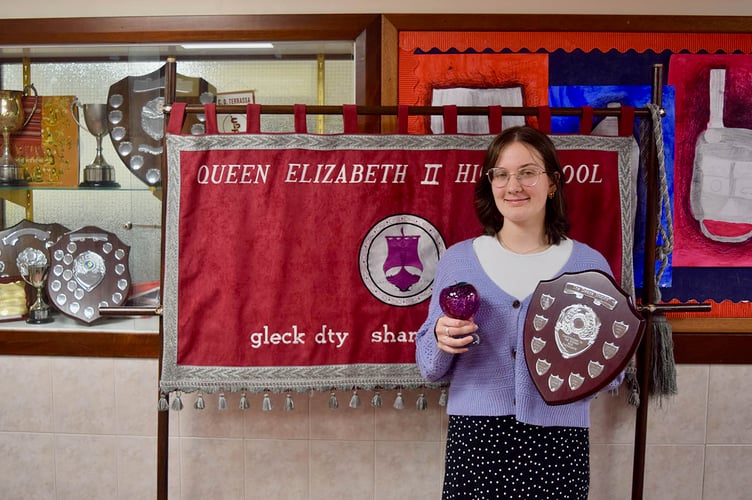 Kitty Ayres was awarded a number of trophies. They were  The Headteacher’s Prize, The Deans Trophy for Contribution to the School and Community, The Walter Cannell Literary Prize and The Hinnigan Trophy for Performing Arts