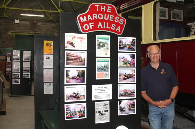 Mike Buttell from Heritage Railway Volunteers in Port Erin Railway Museum in 2019