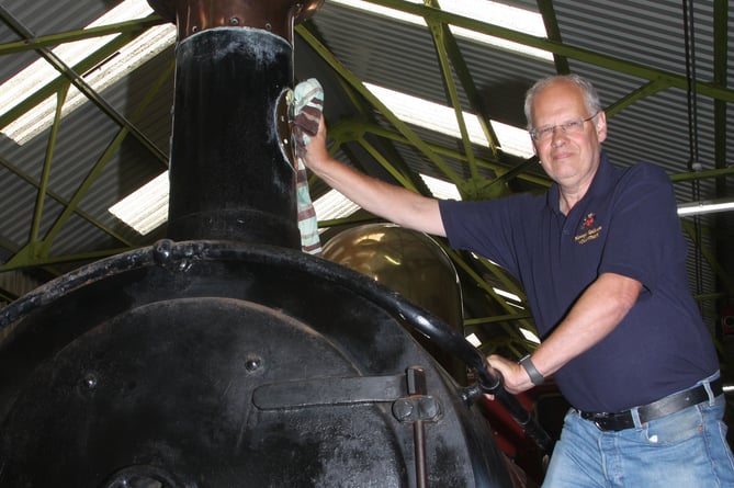 Mike Buttell, Heritage Railway volunteer in Port Erin Railway Museum, with some of the work they had done to improve the displays in 2019.