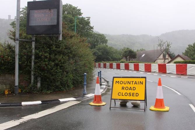 The Mountain Road is closed this morning