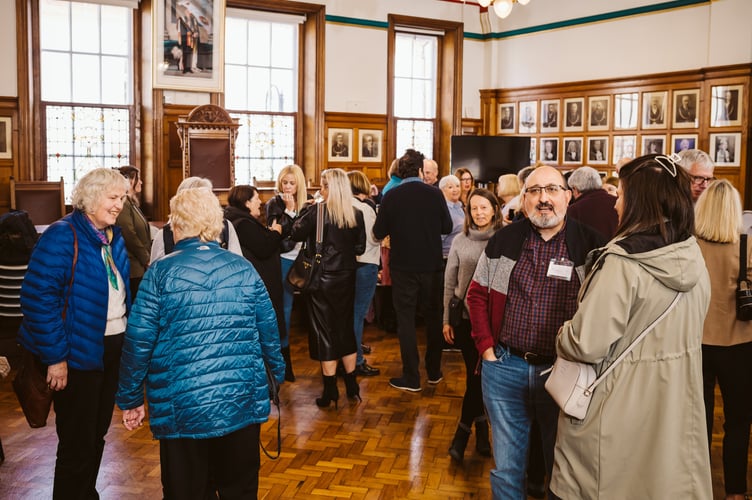 Guests at the drinks reception hosted by the Mayor of Douglas last month