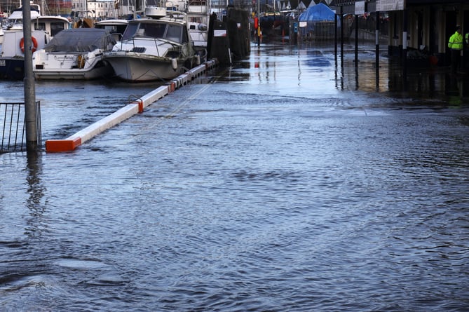 High tide previously at the Tongue in Douglas.