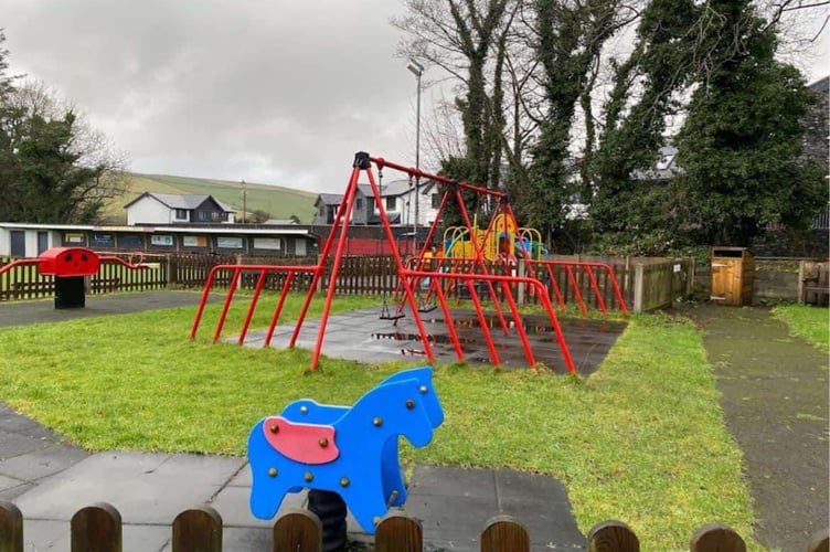 The playground in Crosby before the refurbishment work began