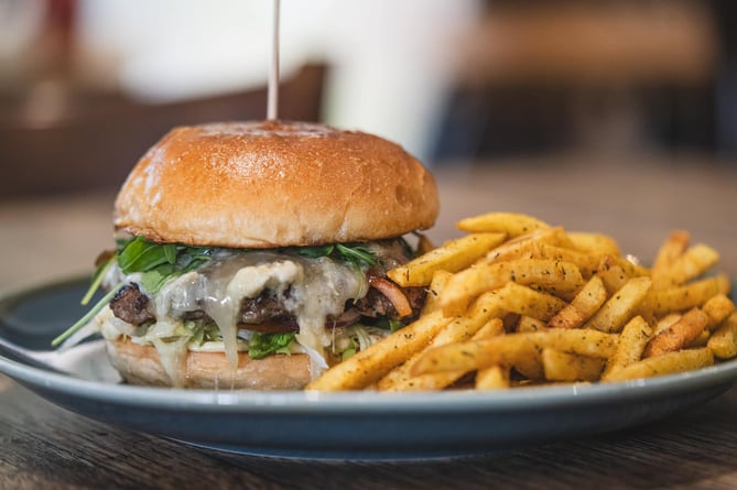 The burgers were popular at The Lodge in Glen Helen