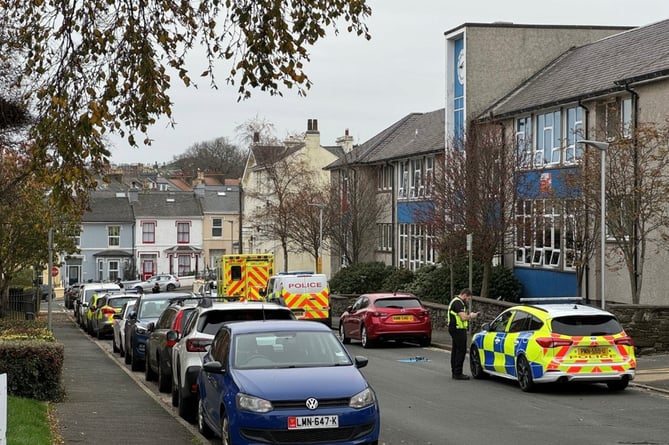 The scene at Scoill yn Jubilee earlier this afternoon