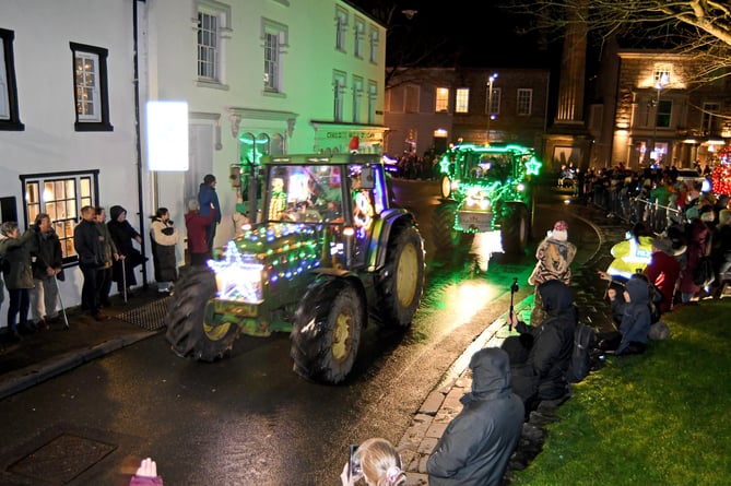 The Christmas Tractor Run passing through Castletown last year