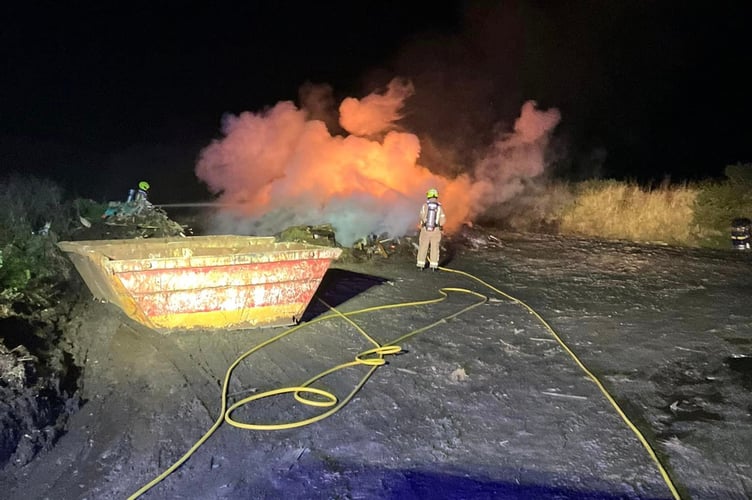 Fire crews from Douglas attend out-of-control bonfire