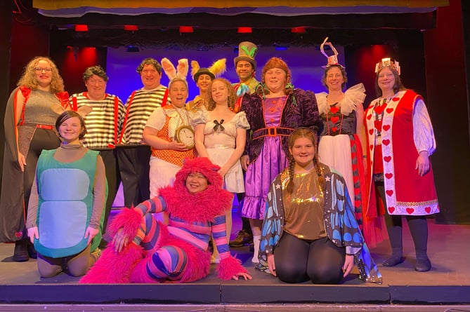 The cast of Peel Pantoloon's 'Alice in Wonderland'