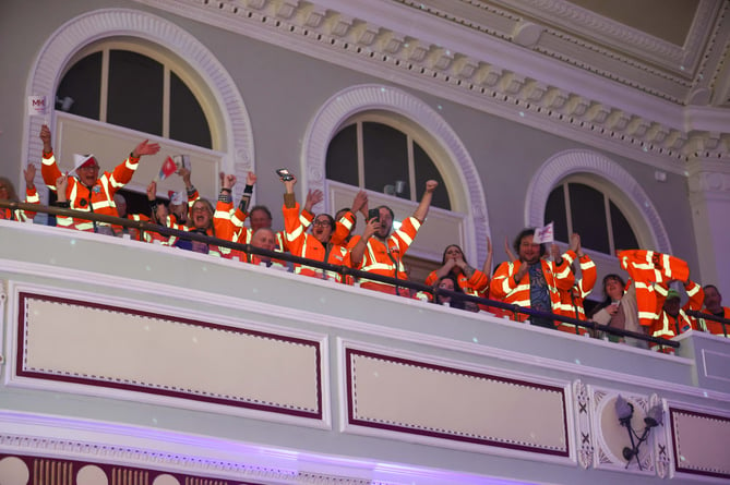 How good was this? The orange army celebrating after being announced the winner of the Teams Working Together award at the Isle of Man Awards for Excellence