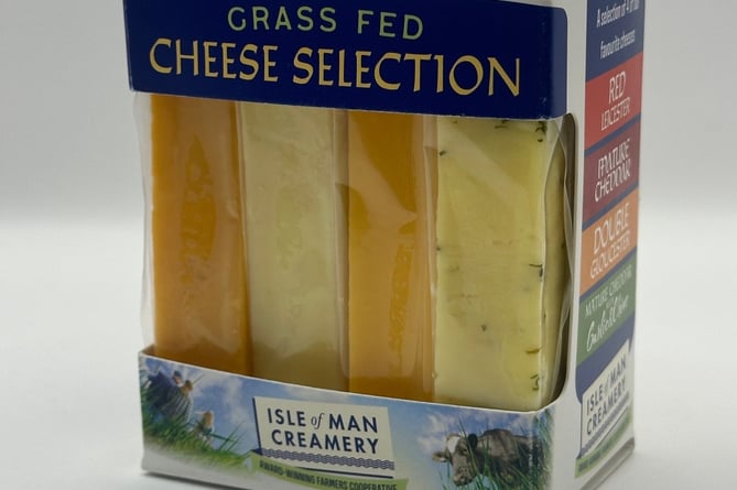 The new Manx, grass fed cheese selection pack that will be available in almost 300 Morrisons stores throughout England from next week