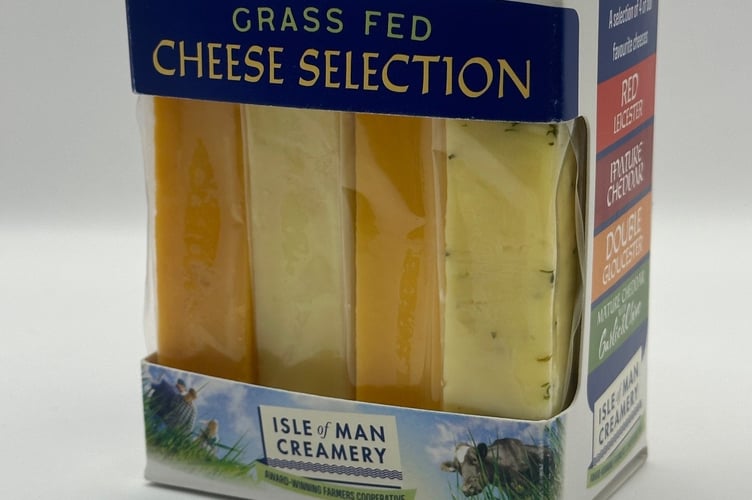 The new Manx, grass fed cheese selection pack that will be available in almost 300 Morrisons stores throughout England from next week