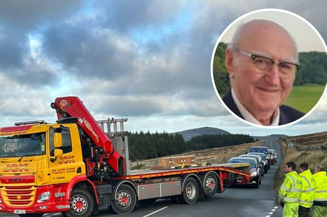 Clifford 'Cliffie' Costain died peacefully at his home in Foxdale on Friday, November 15.
His final journey was a poignant tribute to his life, passing places close to his heart.