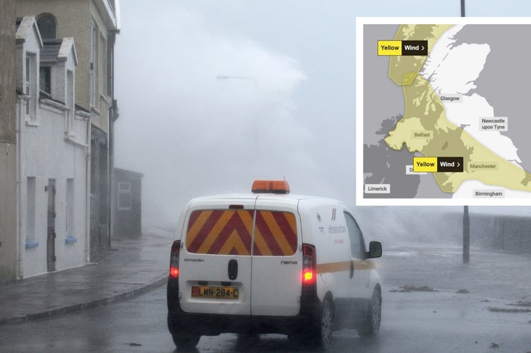 Wind warnings have been issued for Wednesday in northern Scotland and a larger area of the UK for Thursday, with the island appearing to be impacted