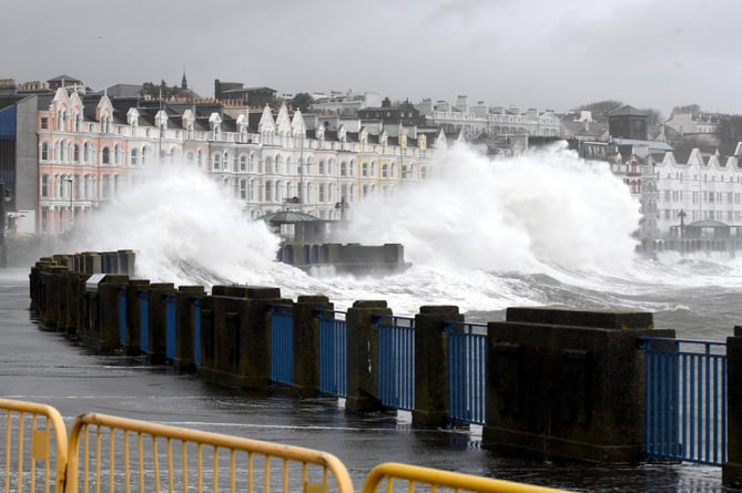 A previous storm on Douglas Promenade