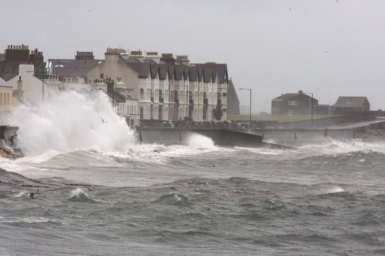 Previous stormy conditions in Castletown 