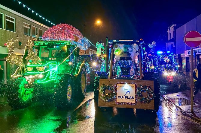 The tractors put on a dazzling display