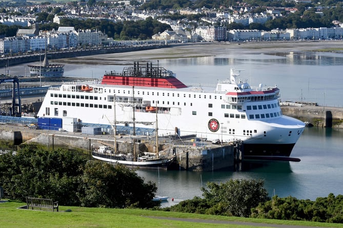 Isle of Man Steam Packet vessel Manxman III in Douglas Harbour