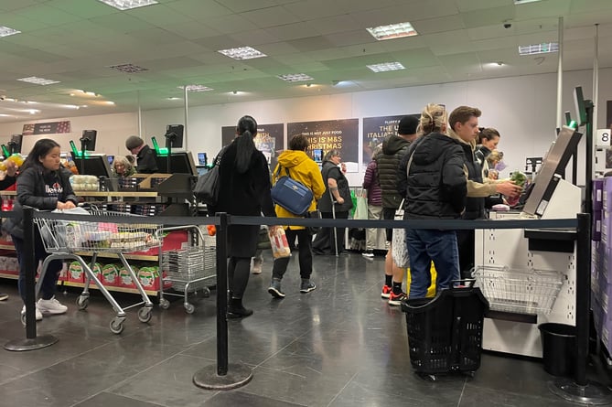 The self-service tills at M&S