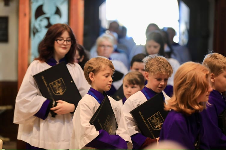 A service inside Peel Cathedral