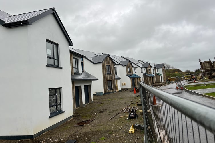 These homes are near completion on the Meadows estate