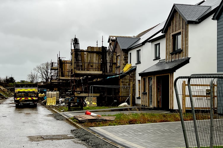 These homes have yet to be completed on The Meadows estate