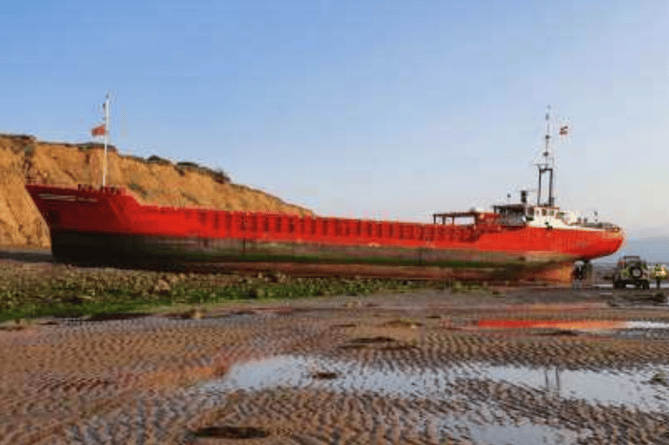 The CEG Orbit pictured beached at Cranstal