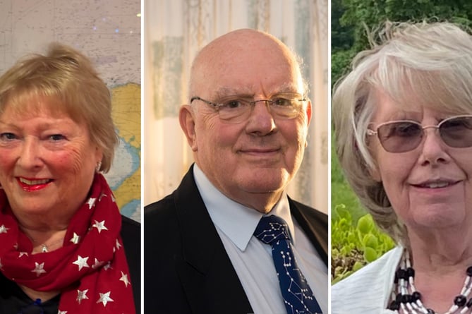 (L-r) Gilli Cowley, Howard Parkin and Patricia Costain have all been recognised by King Charles III in the 2025 New Year's Honours List