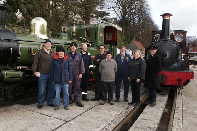 Members of IoM Steam Railway Supporters and IMR railway staff who volunteered to put on the event on New Years Day 