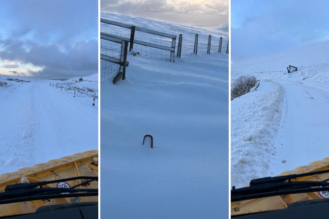 The Department of Infrastructure shared these pictures showing the blanket of snow on the 18 Mountain Road