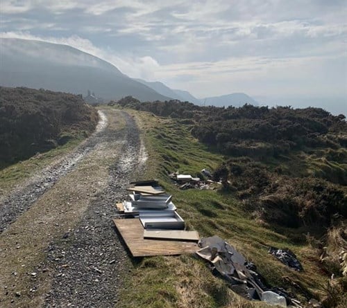 Previous fly tipping at Eairy Cushlin