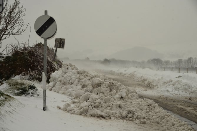 Previous snow scenes on the island's roads